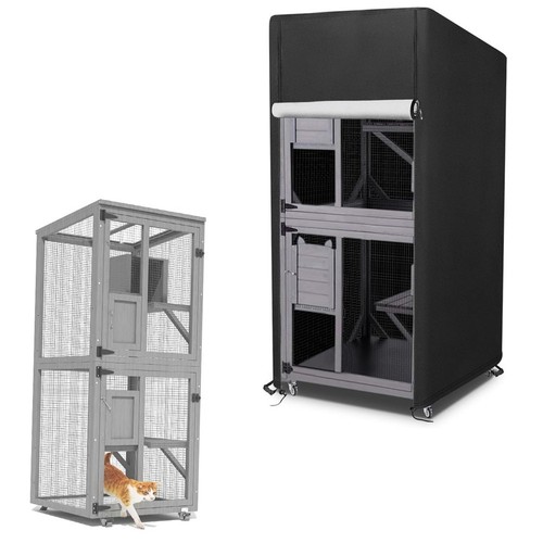 Outdoor weatherproof cat house - cat,