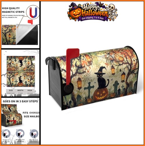 Halloween mailbox cover x - halloween,
