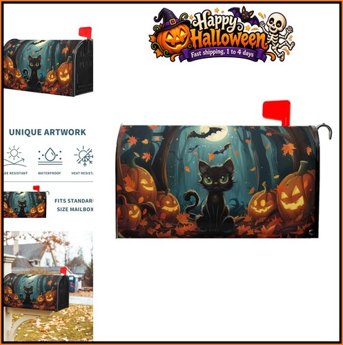 Halloween mailbox cover - halloween,