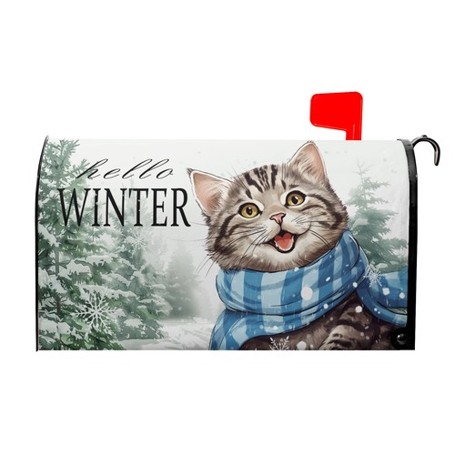 Cat mailbox cover magnetic - cat,