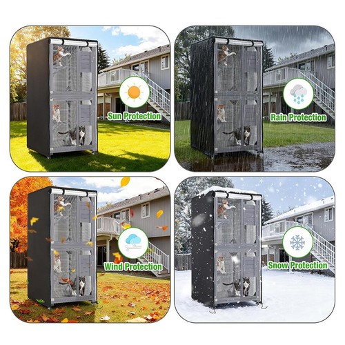 Outdoor cat house cover - cat,