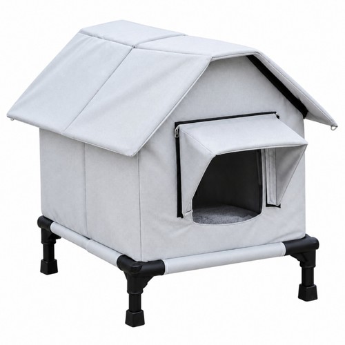 Elevated pet house with - elevated,