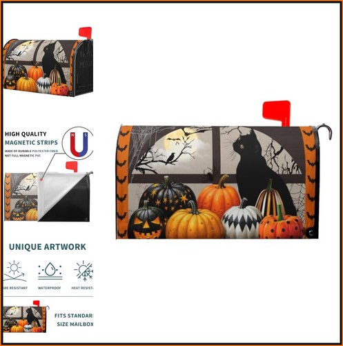 Magnetic halloween mailbox - magnetic,