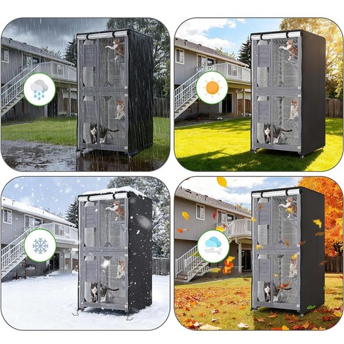 Outdoor cat house cover - cat,